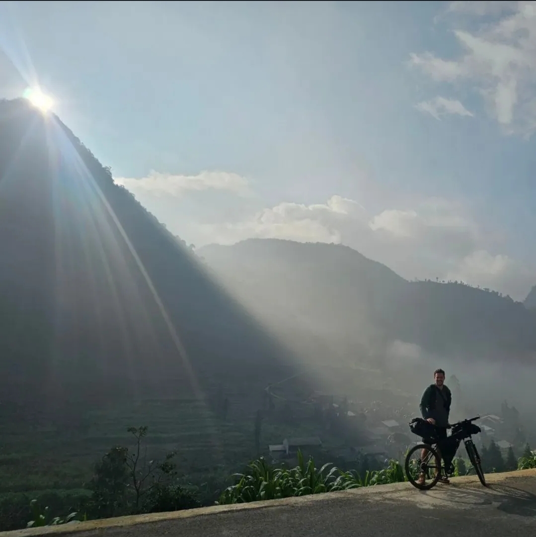 Ha Giang Loop mountain pass in Vietnam