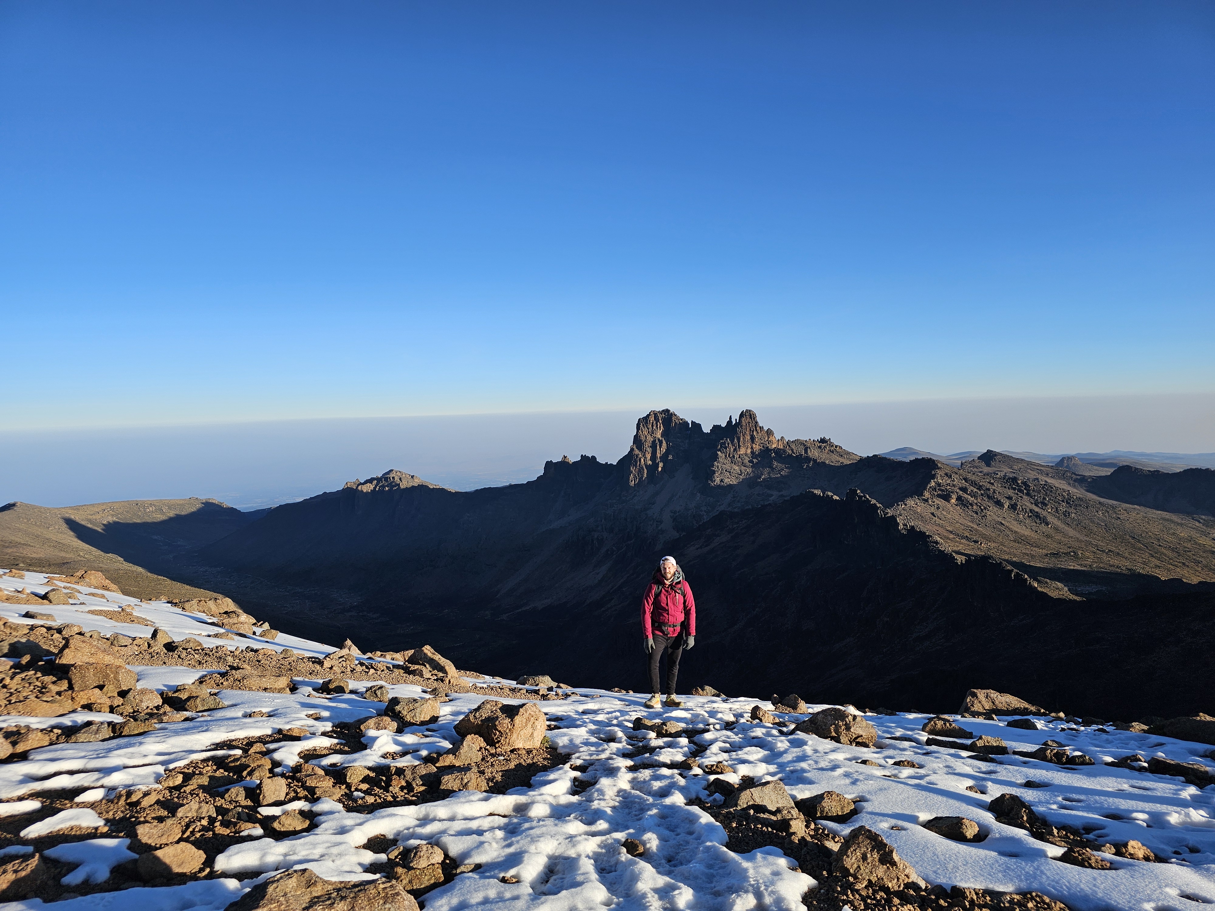 Summit of Mt Kenya at sunrise
